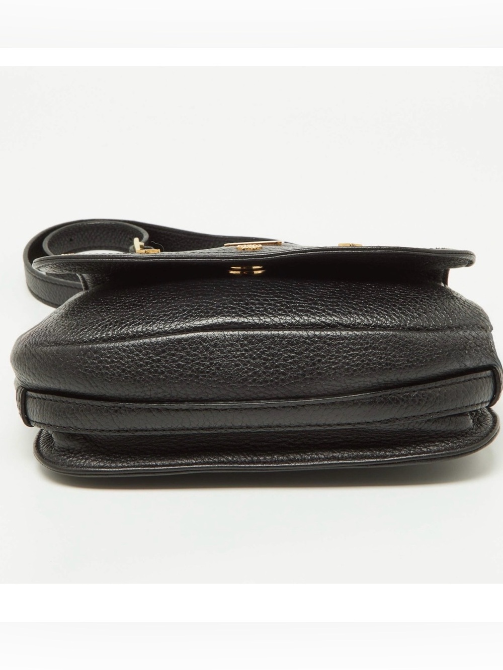 MCM Pebbled Black Leather Crossbody Bag with outside slip pocket!! - Picture 7 of 16